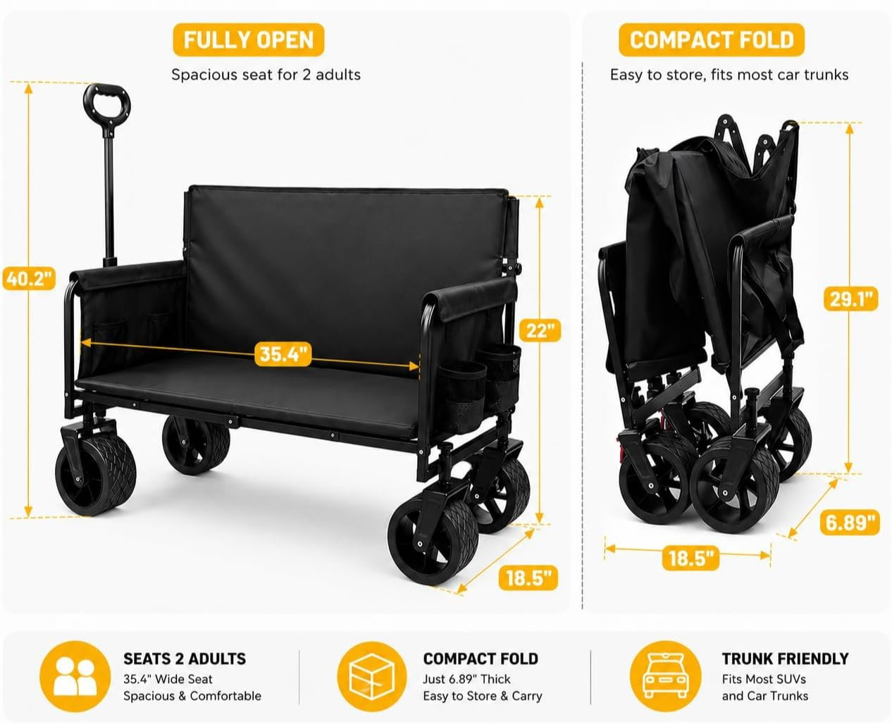 Carrito Plegable con Ruedas, C - Heavy Equipment Rental reseña y precio