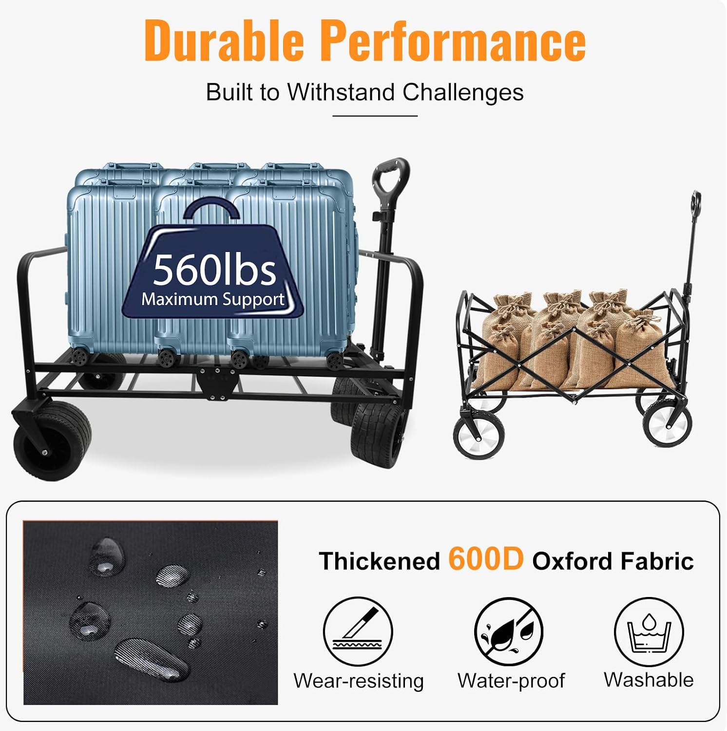 Carrito Plegable con Ruedas, C - Heavy Equipment Rental reseña y precio